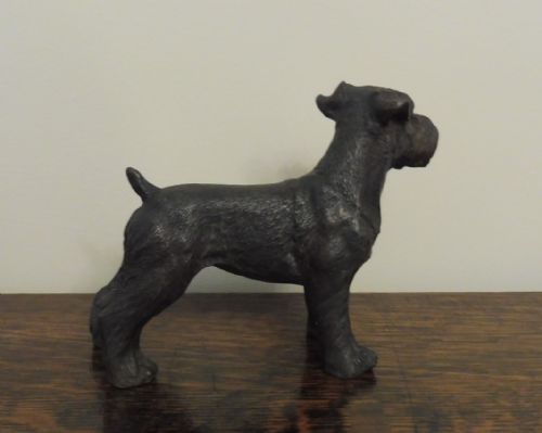 SMALL ANTIQUE BRONZE MODEL OF A TERRIER - ADDITIONAL PHOTO 7