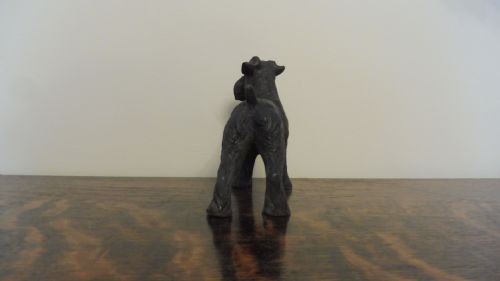 SMALL ANTIQUE BRONZE MODEL OF A TERRIER - ADDITIONAL PHOTO 8