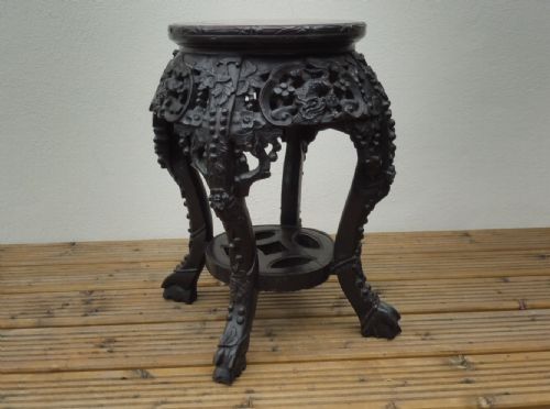 CHINESE MARBLE TOPPED PLANTSTAND - ADDITIONAL PHOTO 4