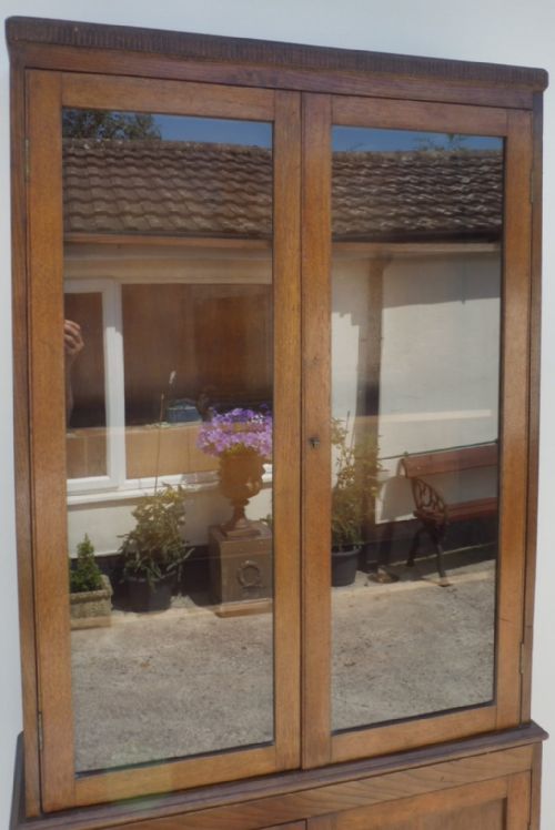 TALL OAK ART DECO BOOKCASE - ADDITIONAL PHOTO 5