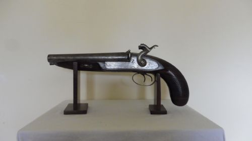 DOUBLE BARRELLED PERCUSSION PISTOL - ADDITIONAL PHOTO 1