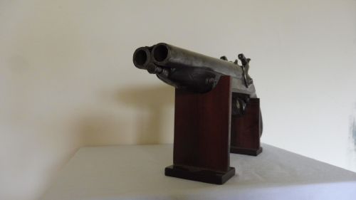 DOUBLE BARRELLED PERCUSSION PISTOL - ADDITIONAL PHOTO 2
