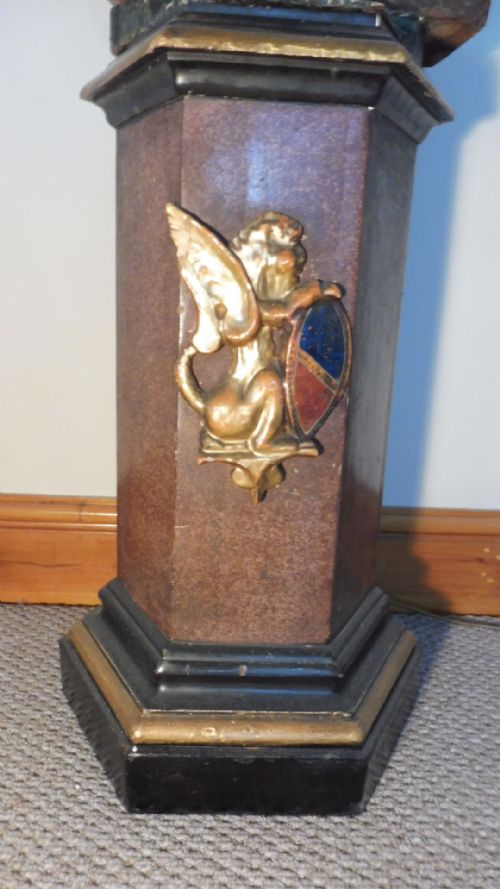 ANTIQUE VENETIAN CARVED WOOD AND GESSO FIGURAL STANDARD LAMP - ADDITIONAL PHOTO 3