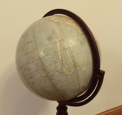 ANTIQUE FLOOR STANDING TERRESTRIAL GLOBE - ADDITIONAL PHOTO 4