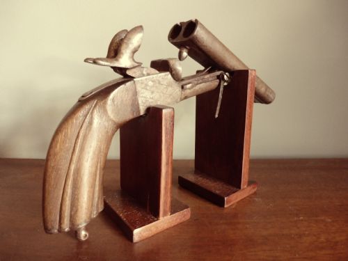 ANTIQUE DOUBLE BARREL PISTOL - ADDITIONAL PHOTO 5