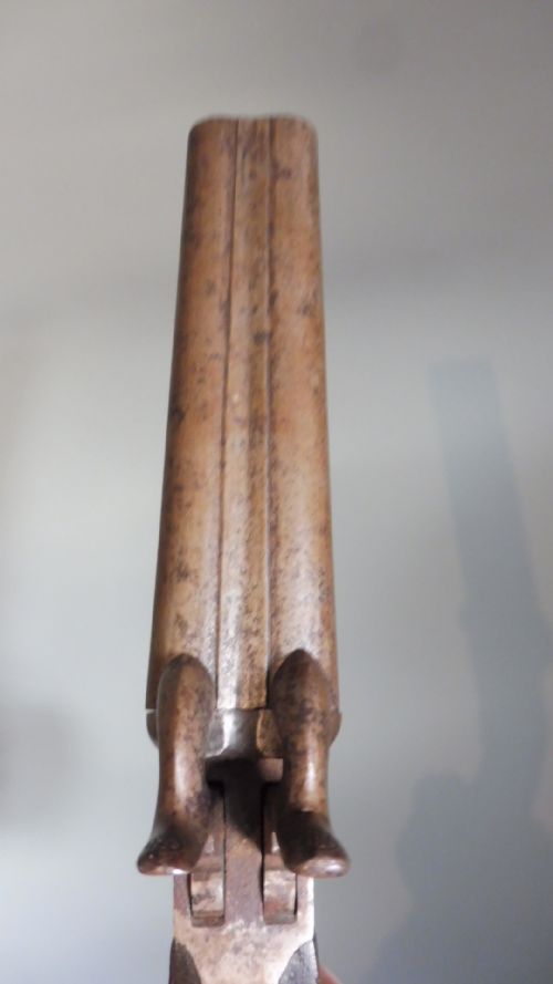 ANTIQUE DOUBLE BARREL PISTOL - ADDITIONAL PHOTO 8