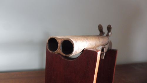 ANTIQUE DOUBLE BARREL PISTOL - ADDITIONAL PHOTO 10