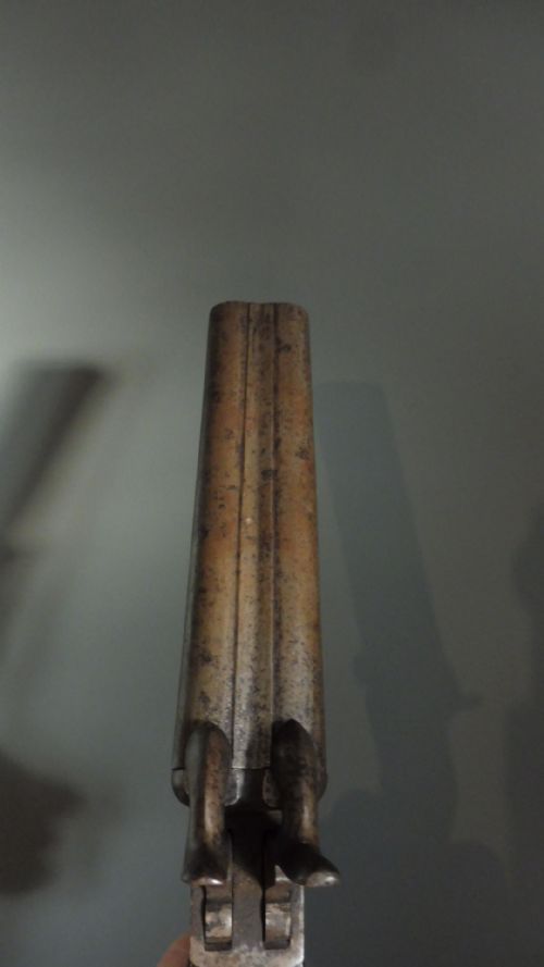 ANTIQUE DOUBLE BARREL PISTOL - ADDITIONAL PHOTO 13