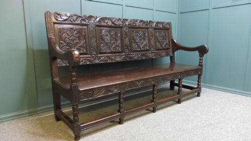 19TH CENTURY HALL SEATBENCH - ADDITIONAL PHOTO 1