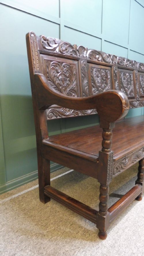 19TH CENTURY HALL SEATBENCH - ADDITIONAL PHOTO 7