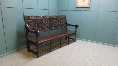 19TH CENTURY HALL SEATBENCH - ADDITIONAL PHOTO 8