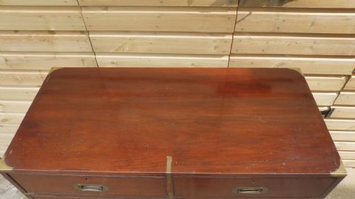 ARMY AND NAVY MILITARY TEAK CAMPAIGN CHEST - ADDITIONAL PHOTO 1