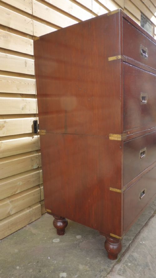 ARMY AND NAVY MILITARY TEAK CAMPAIGN CHEST - ADDITIONAL PHOTO 2