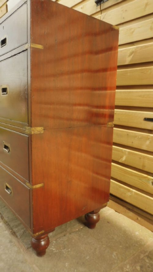 ARMY AND NAVY MILITARY TEAK CAMPAIGN CHEST - ADDITIONAL PHOTO 3