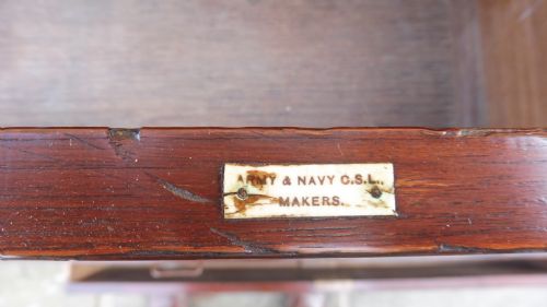 ARMY AND NAVY MILITARY TEAK CAMPAIGN CHEST - ADDITIONAL PHOTO 7