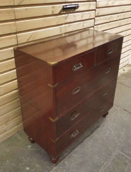 ARMY AND NAVY MILITARY TEAK CAMPAIGN CHEST - ADDITIONAL PHOTO 8