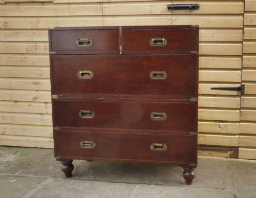 ARMY AND NAVY MILITARY TEAK CAMPAIGN CHEST - ADDITIONAL PHOTO 9