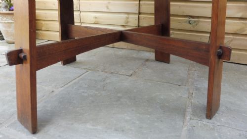 OAK ARTS AND CRAFTS CENTRE TABLE - ADDITIONAL PHOTO 4