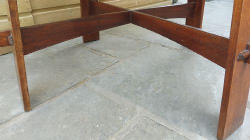 OAK ARTS AND CRAFTS CENTRE TABLE - ADDITIONAL PHOTO 5