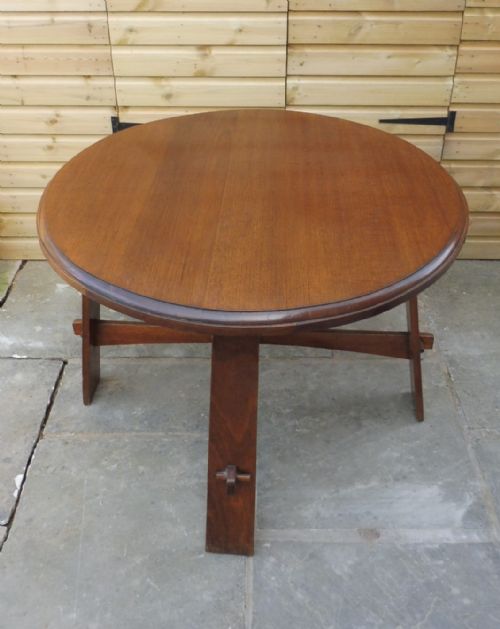 OAK ARTS AND CRAFTS CENTRE TABLE - ADDITIONAL PHOTO 8