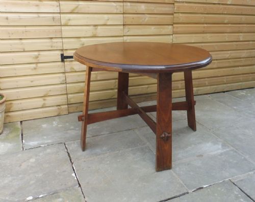 OAK ARTS AND CRAFTS CENTRE TABLE - ADDITIONAL PHOTO 10