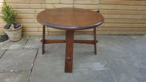 OAK ARTS AND CRAFTS CENTRE TABLE - ADDITIONAL PHOTO 11