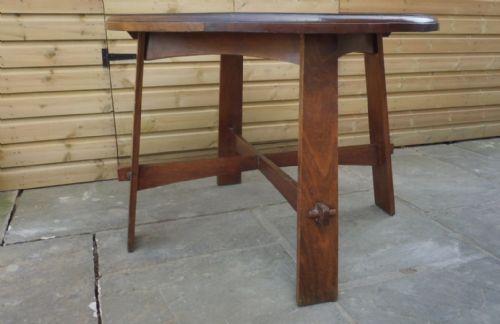 OAK ARTS AND CRAFTS CENTRE TABLE - ADDITIONAL PHOTO 12