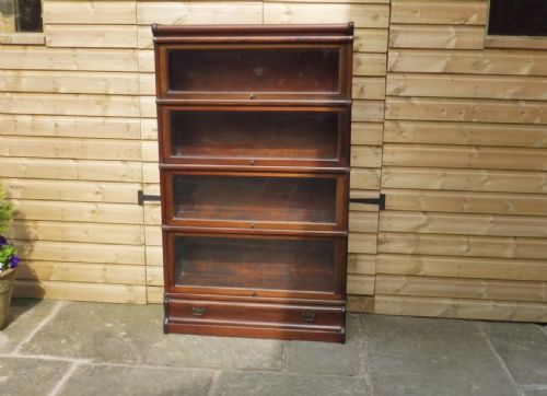 WALNUT GLOBE WERNICKE BOOKCASE - ADDITIONAL PHOTO 1