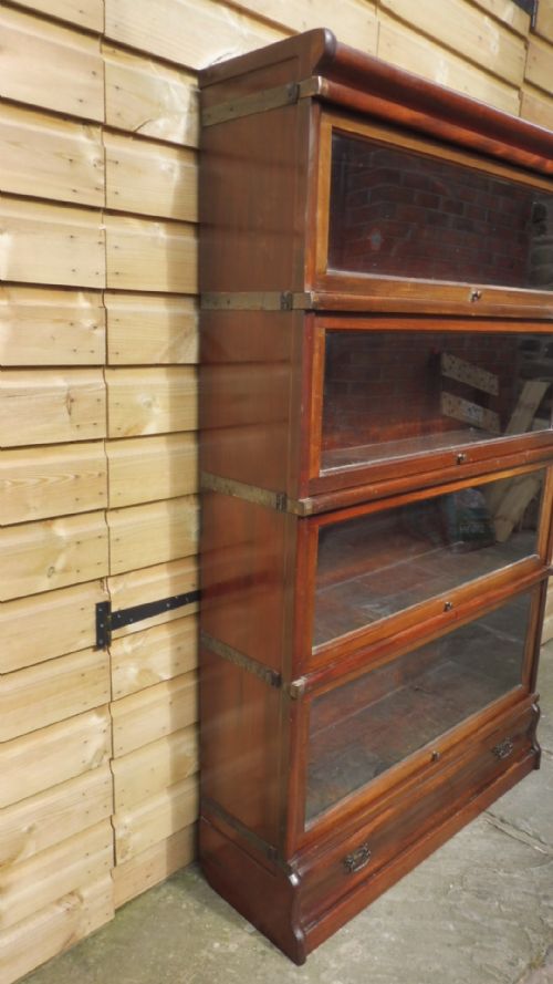 WALNUT GLOBE WERNICKE BOOKCASE - ADDITIONAL PHOTO 3