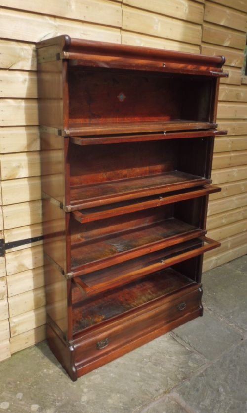 WALNUT GLOBE WERNICKE BOOKCASE - ADDITIONAL PHOTO 6