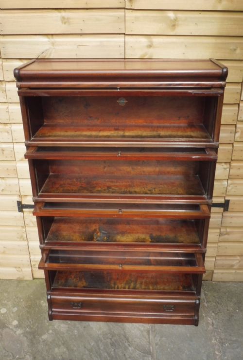 WALNUT GLOBE WERNICKE BOOKCASE - ADDITIONAL PHOTO 8