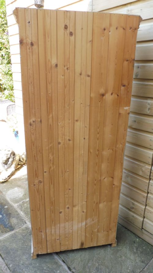 FRENCH 19TH CENTURY TALL PAINTED PINE LARDER CUPBOARD - ADDITIONAL PHOTO 13