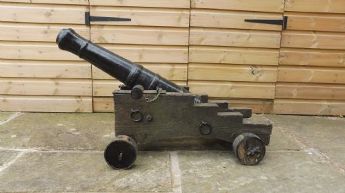 cast iron garden cannon - CATEGORY: ANTIQUE METAL - DATED EDWARDIAN