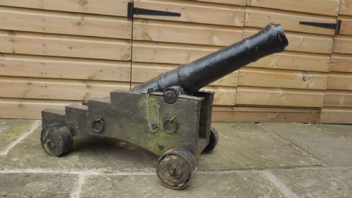 CAST IRON GARDEN CANNON - ADDITIONAL PHOTO 1