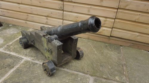 CAST IRON GARDEN CANNON - ADDITIONAL PHOTO 2