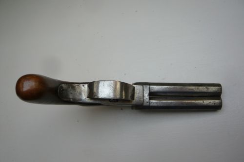 19TH CENTURY DOUBLE BARREL PERCUSSION PISTOL - ADDITIONAL PHOTO 6
