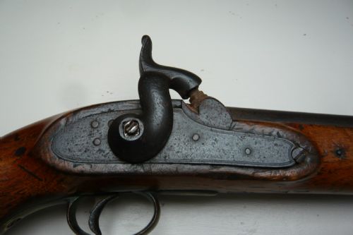 19TH CENTURY ANTIQUE MILITARY PERCUSSION PISTOL - ADDITIONAL PHOTO 1