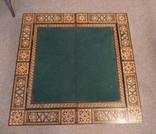 INLAID SYRIAN DAMASCUS CARDGAMES TABLE - ADDITIONAL PHOTO 4