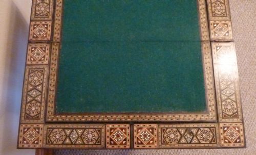 INLAID SYRIAN DAMASCUS CARDGAMES TABLE - ADDITIONAL PHOTO 11