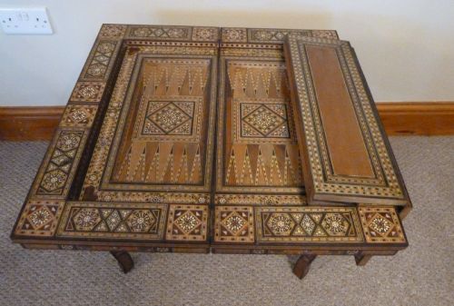 INLAID SYRIAN DAMASCUS CARDGAMES TABLE - ADDITIONAL PHOTO 13