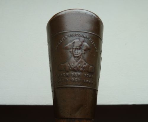 WALKING STICK AND COIN MADE FROM THE SALVAGED WRECK OF LORD NELSONS FIRST FLAGSIP THE FOUDROYANT - ADDITIONAL PHOTO 2