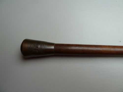 WALKING STICK AND COIN MADE FROM THE SALVAGED WRECK OF LORD NELSONS FIRST FLAGSIP THE FOUDROYANT - ADDITIONAL PHOTO 5