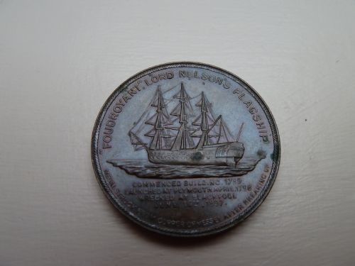 WALKING STICK AND COIN MADE FROM THE SALVAGED WRECK OF LORD NELSONS FIRST FLAGSIP THE FOUDROYANT - ADDITIONAL PHOTO 8