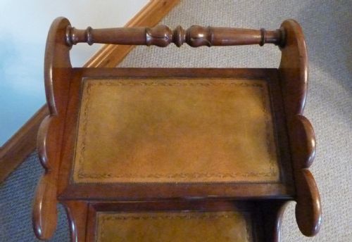 MID 19TH CENTURY MAHOGANY LIBRARY STEPS - ADDITIONAL PHOTO 5