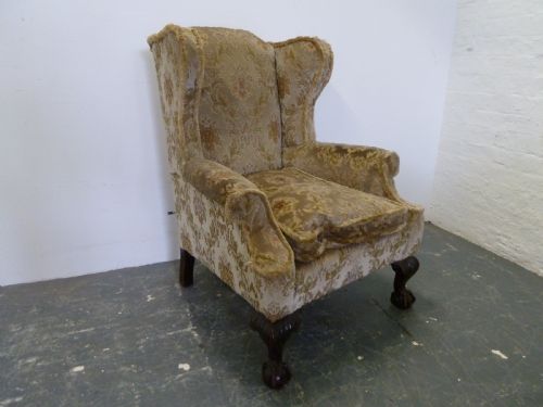 ANTIQUE WING ARMCHAIR - ADDITIONAL PHOTO 6