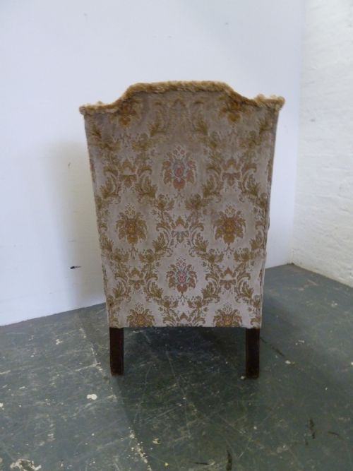 ANTIQUE WING ARMCHAIR - ADDITIONAL PHOTO 8