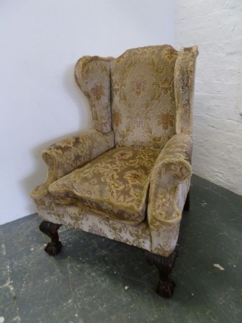 ANTIQUE WING ARMCHAIR - ADDITIONAL PHOTO 11