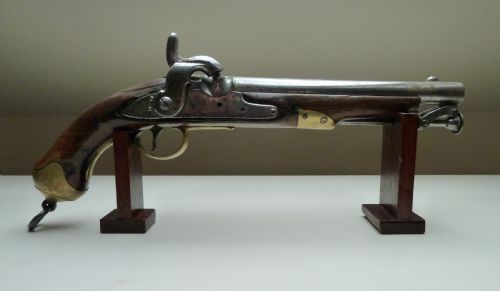 19th century tower military percussion pistol - CATEGORY: ANTIQUE MISCELLANEOUS - DATED 19TH CENTURY