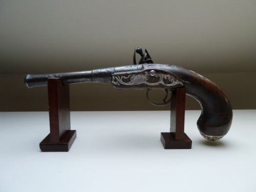SILVER MOUNTED QUEEN ANNE FLINTLOCK PISTOL - ADDITIONAL PHOTO 3