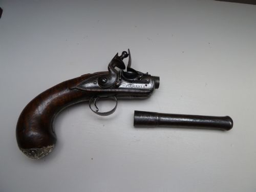 SILVER MOUNTED QUEEN ANNE FLINTLOCK PISTOL - ADDITIONAL PHOTO 11